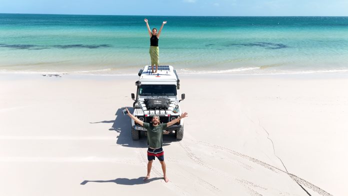This couple left their jobs to travel 160,000 km across the world in their Land Rover